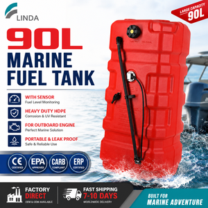 Réservoir de carburant marin Ce Epa Carb 90L avec capteur de niveau de carburant, réservoir de carburant portable en HDPE <span class=keywords><strong>pour</strong></span> <span class=keywords><strong>moteur</strong></span> <span class=keywords><strong>hors</strong></span>-<span class=keywords><strong>bord</strong></span>, autres fournitures marines - Product Image 1