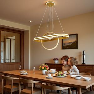 Lampu Gantung Mewah Modern 2026 Desain Industrial High-End Tiga Warna dengan Fitur Peredupan untuk Restoran, Bar, Kamar Tidur Utama - Product Image 1