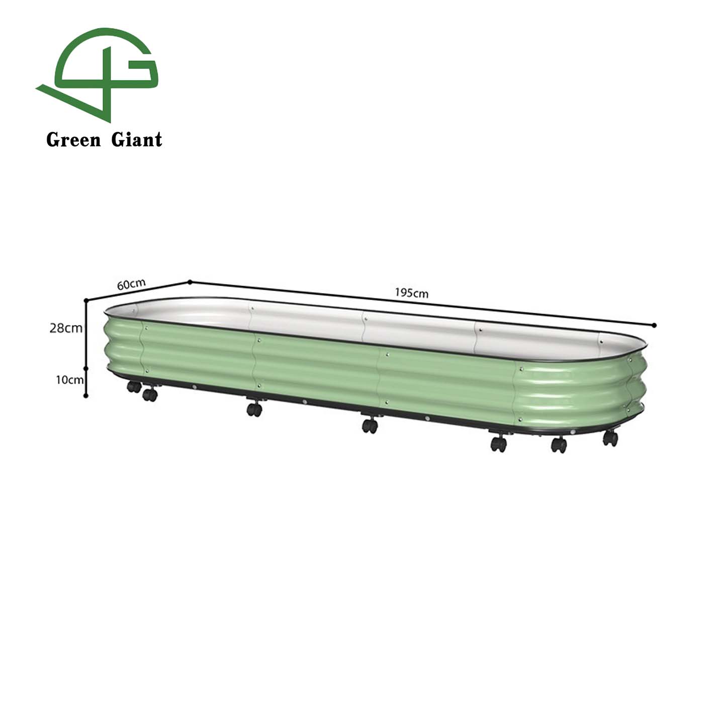 Vert 195x60x38cm