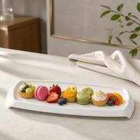 Plateau de service en mélamine à imprimé floral, plateau incassable de qualité alimentaire pour la restauration