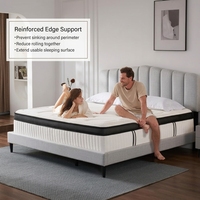 Matelas hybride ergonomique à ressorts ensachés avec mousse à mémoire de forme et gel rafraîchissant