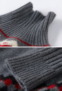 Suéter de Cuello Alto de Cachemira con Jacquard Fair Isle para Mujer, Invierno, Se Aceptan Diseños Personalizados, Mezcla de Lana de Cachemira, Suéter de Punto, Tops, OEM y ODM - Product Image 3