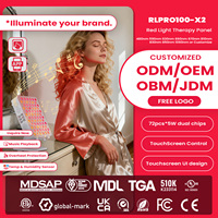 IDEATHERAPY Nouvelle Génération RLPRO100-X2 Panneau de Thérapie par Lumière Rouge et Infrarouge pour Usage Domestique avec Application et Lecture Musicale