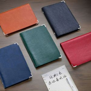 <b>A4</b>/B5 Size Leather Soft Cover <b>Diary</b> Organizer Loose-leaf Binding Notebook with Dotted Grid Pages UV Printed - Product Image 2
