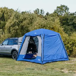 Tente SUV 4 personnes avec écran de cinéma résistant aux intempéries portable pour voiture SUV Van Camping, comprend une pluie et un sac de rangement