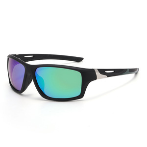 Sports Eyewear Polarized Sunglasses UV400 <b>Black</b> <b>Frame</b> TAC Lens For Fishing Cycling Driving Outdoor Activities - Product Image 1