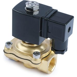 États-Unis Vanne solénoïde en laiton massif 1/2 pouce 110V AC normalement fermée pour eau, air, diesel - Product Image 3