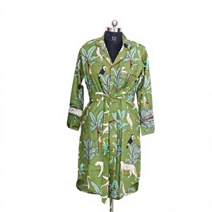 Custom Designed Bohemian <b>Sweet</b> Floral Printed Women's Handmade Cotton Knee-Length Flare Sleeve Casual Dress Cutout Button Korean - Product Image 1