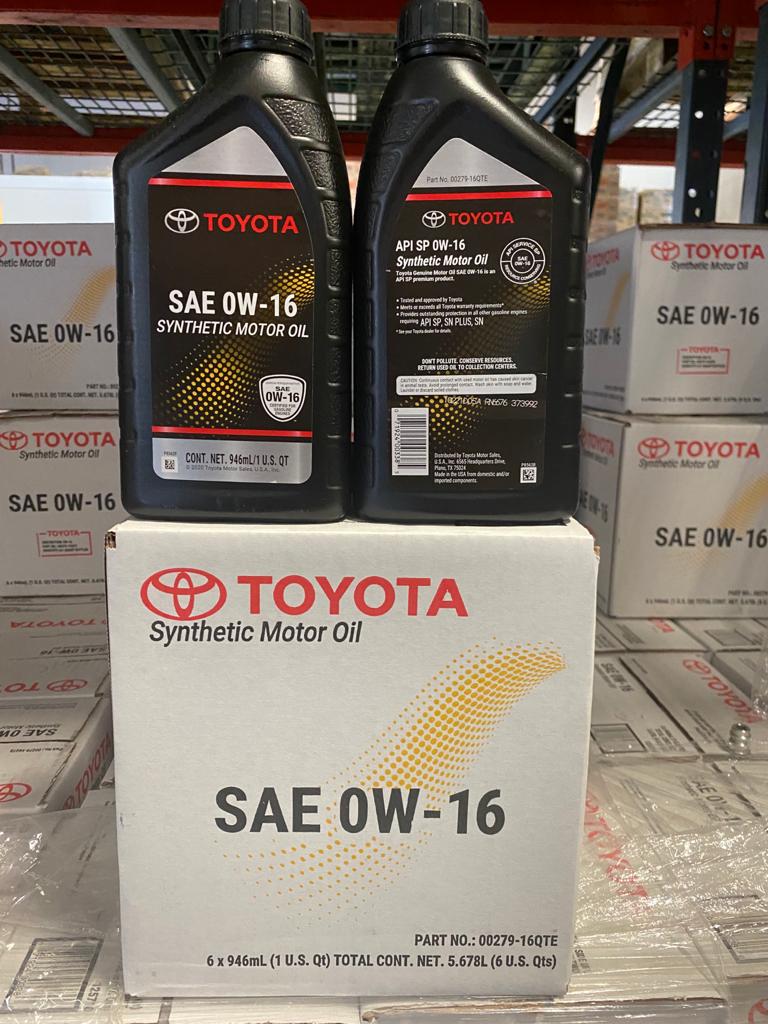 Toyota Genuine Full Synthetic Motor Oil 0W16 - 1 Quart