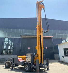 Máquina Perforadora de Pozos Hidráulica Portátil de 200m de Fábrica China, Máquina Perforadora de Pozos Móvil con Ruedas de 400m de Profundidad - Product Image 1