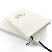 Carnet de gratitude A5 à couverture rigide en tissu de lin, à pois, 100 pages, personnalisable, vente en gros, sublimation, design sur mesure, qualité supérieure