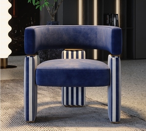 MR Italian Light Luxury Design Sofá individual Silla moderna para sala de estar Silla de ocio Hotel Club Silla de recepción - Product Image 2