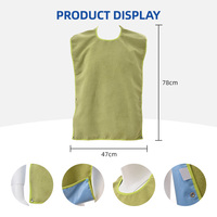 Vente en gros Bavoirs adultes imperméables lavables et réutilisables avec tissu éponge pour les soins aux personnes âgées Design unisexe