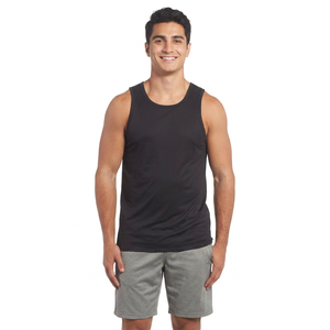 Camiseta sin Mangas Extra Grande para Hombre, de Primera Calidad, Diseño Moderno, Tejida, Informal, con Estampado por Transferencia de Calor, Transpirable, Cuello en V - Product Image 1