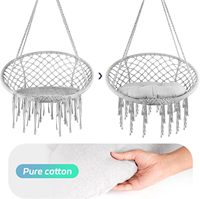 Chaise suspendue en macramé tricotée moderne faite à la main balançoire durable portable pour une utilisation intérieure et extérieure pour l'école de parc de chambre à coucher de cour