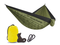 Hamac double portable en nylon Flyinchamp avec motifs personnalisés, capacité de 300 kg, pour le camping, les voyages en plein air, la survie, toutes saisons, 1-2 personnes, 2