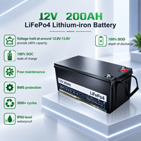 Batterie LiFePO4 empilable de qualité supérieure 12V 24V 100Ah 200Ah, plus de 6000 cycles, système de stockage d'énergie solaire domestique à décharge profonde au lithium