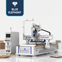 Centro de Mecanizado CNC Lineal EK2-1328 con ATC de 12 Herramientas, Router CNC para Trabajos en Madera y Fabricación de Gabinetes