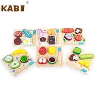 YD TOYS Ecologisch verantwoorde, niet-toxische houten fruit- en groentesnijset voor kinderen, educatief keukenspeelgoed voor unisex kinderen van 4-6 jaar oud