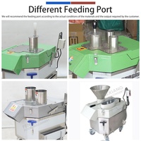 Máquina Comercial para Cortar y Rebanar Piña de 300-500 kg/h con Doble Puerto de Alimentación, Motor y Motor de Alta Seguridad