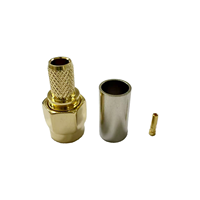Connecteur RP-SMA-C-J3 RF RP SMA Connecteur mâle à sertir RG142 RG58 Câble