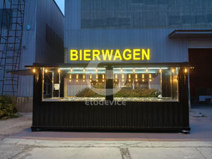 20ft contenitore di spedizione Bar punto di birra Coffee Shop ristorante <span class=keywords><strong>Cafe</strong></span> con cucina in vendita cibo modulare casa prefabbricata - Product Image 3
