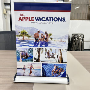 Stand Banner Roll Up A3 A4 Custom, Rangka Aluminium, Portabel, Ringan, Dapat Ditarik, untuk Promosi Pameran Dagang, Grosir - Product Image 4