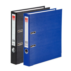 Porte-documents Qixin A105N A4 à double pince robuste de 2 pouces, bleu et noir, en plastique - Product Image 1