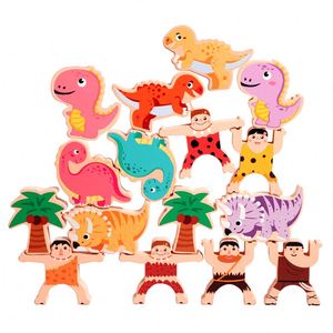 Rompecabezas para niños y bebés, juguetes Montessori para niños y niñas, regalos de cumpleaños y Navidad, bloques de animales de madera, juego de competición de equilibrio y apilamiento - Product Image 6