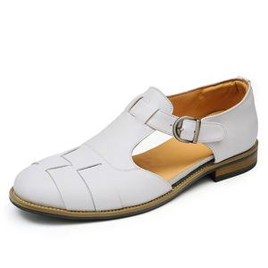 Sliders for <b>Men</b>, Genuine Leather, Retro Style, Fashionable, Summer Breathable Cowhide Sandals,arabic slippers for <b>Men</b>,eva <b>Clogs</b> - Product Image 1