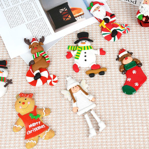 Adorno Colgante Pequeño de Cerámica DIY con Diseño de Alce y Papá Noel para Decoración de Árbol de Navidad y Hogar - Product Image 1