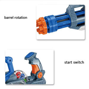 Pistola de juguete para niños Simulación de engranaje eléctrico Gatling con luz, música, mango de vibración intermitente Pistola de balas Juguete eléctrico - Product Image 6
