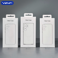 VAWI C012 Coque anti-jaunissement de haute qualité en gros pour Samsung S25 S24 S23 S22 Ultra/Plus, coque magnétique transparente en PC pour iPhone