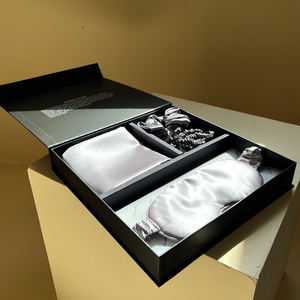 Seda no tóxica aceptar bordado personalizado 100% Mulberry Scrunchy, máscara de ojos y funda de almohada de seda Juego de regalo - Product Image 4