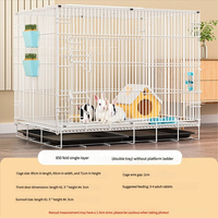 Cage à lapins extra-large, cryptée, avec fermeture à bouton, en plastique épaissi, pliable, écologique, de haute qualité, capacité 15 kg, pour usage domestique