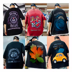 <span class=keywords><strong>เสื้อ</strong></span>ยืดแขนสั้นลายสตรีทแบบยุโรปและสหรัฐอเมริกาเสื้อยืดทรงหลวมสำหรับผู้ชายเทรนด์ขนาดใหญ่ใส่สบาย - Product Image 2