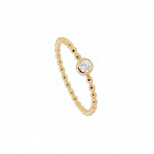 Anillo de Eternidad Chapado en Oro de Plata de Ley 925 con Circonita, Anillo de Promesa de Boda Clásico para Mujer - Product Image 2