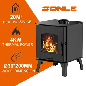 wood stove Explosive Models R04 freestanding Premium black mini Wood Stove small house use wood fireplace adjustable air intake