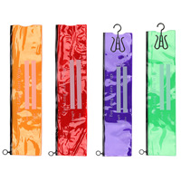 Sacs d'emballage refermables en plastique personnalisés et tendance avec logo pour extensions de cheveux, sacs à fermeture éclair imprimés pour mèches longues et perruques
