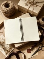 Carnet à spirale rétro Art Nouveau en gros, motif floral de jardin, journal classique à couverture rigide avec imprimé de fleurs de vigne, cadeau pour les amateurs d'art