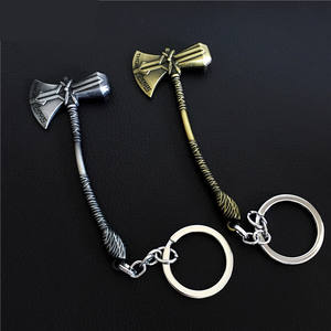 LLavero de la película de <span class=keywords><strong>Thor</strong></span> para hombres y mujeres, arma, martillo, martillo, colgante de coche, joyería, regalo para seguidores, venta al por mayor - Product Image 2