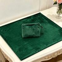 KEYE Lüks Modern Akrilik Kadife Mahjong Matı ve Çantası Seti (4 Kişilik, 70x70cm, Taşınabilir)