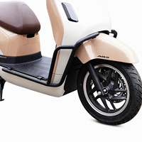 Compatible avec HONDA NS125LA : Barre de protection avant, protection d'échappement arrière, porte-bagages arrière, dossier en acier carbone