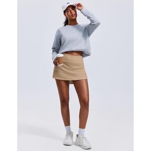 Falda Deportiva de Tenis de Cintura Alta para Mujer FOXA con Bolsillos, Secado Rápido, para Golf y Entrenamiento, Mini Falda de Spandex y Poliéster - Product Image 3