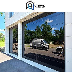 Porte de garage sectionnelle automatique en aluminium anodisé avec verre givré, étanche, pour villas et entrepôts - Product Image 3
