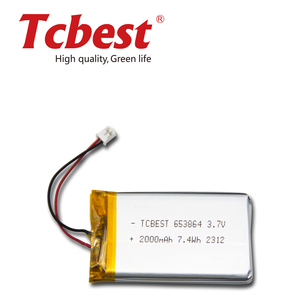 Batterie lithium-ion polymère <span class=keywords><strong>prix</strong></span> usine 653864 2000mAh 3.7V pour produits numériques dispositifs médicaux - Product Image 4