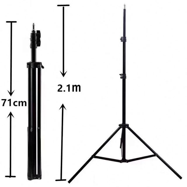 210cm Tripod Stand for Camera Ring Light Cell Phone Photography Light Stand Portable Foldable 2.1m 1.6m Tripod Stand