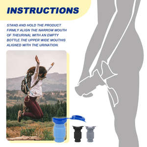 <span class=keywords><strong>Urinoir</strong></span> d'urgence portable réutilisable pour hommes et femmes, dispositif d'urination mobile unisexe anti-fuite pour les voyages, le camping, la randonnée et les road trips - Product Image 5