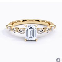 QinglongJewelry DEF renk Lab yetiştirilen elmas nişan yüzüğü IGI sertifikalı HPHT Oval şekil sentetik elmas yüzük