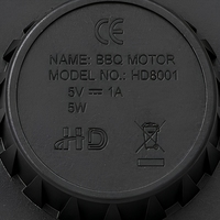 Moteur de rôtissoire métallique 8001 avec prise DC + connexion Type C résistant à la chaleur pour barbecue